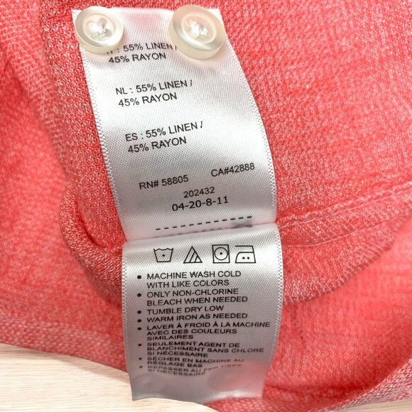 DXL True Nation Linen Blend Roll Tab Long Sleeve‎ Button Down Shirt - Picture 7 of 8